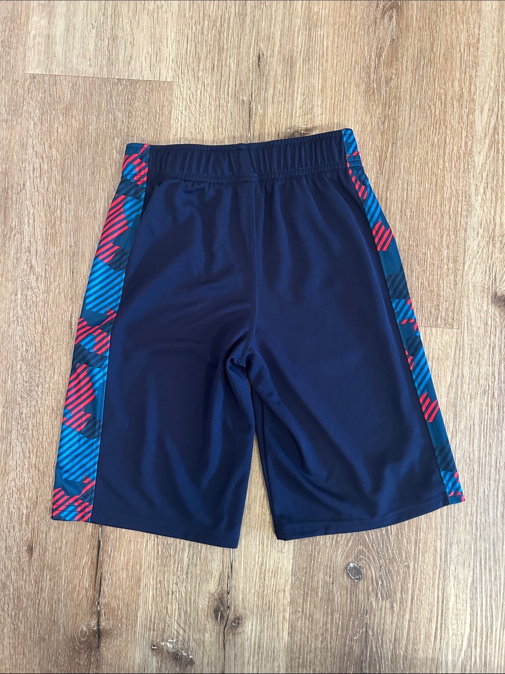 Gymboree Navy Athletic Shorts with Blue & Red Side Panels - M (7-8) - Picture 3 of 3